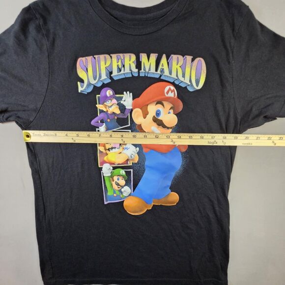 Nintendo Super Mario Rewind Characters Tee T-Shirt Adult Size L 42x44 Black - Picture 3 of 5